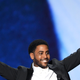 Jharrel Jerome accepts the Outstanding Lead Actor in a Limited Series or Movie award for When They See Us onstage during the 71st Emmy Awards on Sept. 22, 2019, in Los Angeles.